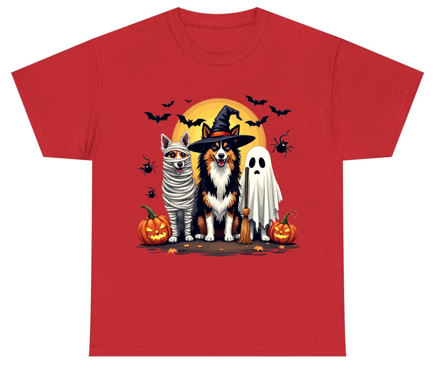 Halloween Dogs in Costumes Halloween dogs Youth T-Shirt Red product mockup