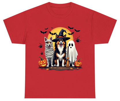 Halloween Dogs in Costumes Halloween dogs Youth T-Shirt Red product mockup