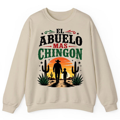 El Abuelo Mas Chingon grandfather and grandson Sweatshirt Sand product mockup
