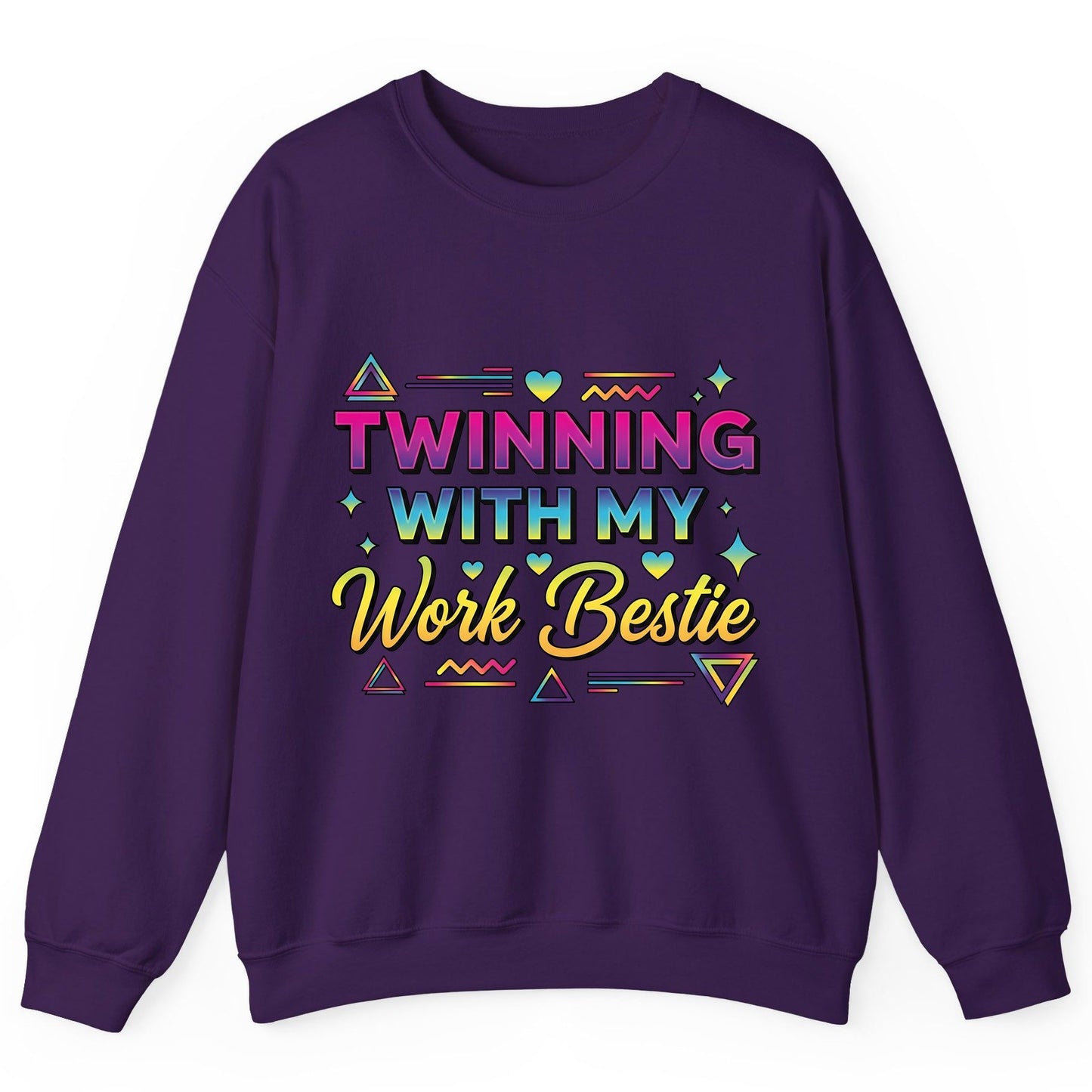 Twinning with My Work Bestie work bestie Sweatshirt Purple product mockup