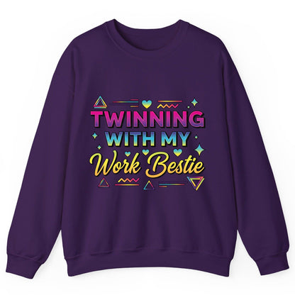Twinning with My Work Bestie work bestie Sweatshirt Purple product mockup