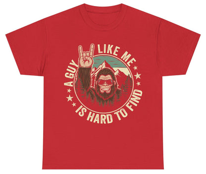 A Guy Like Me Is Hard to Find bigfoot Youth T-Shirt Red product mockup