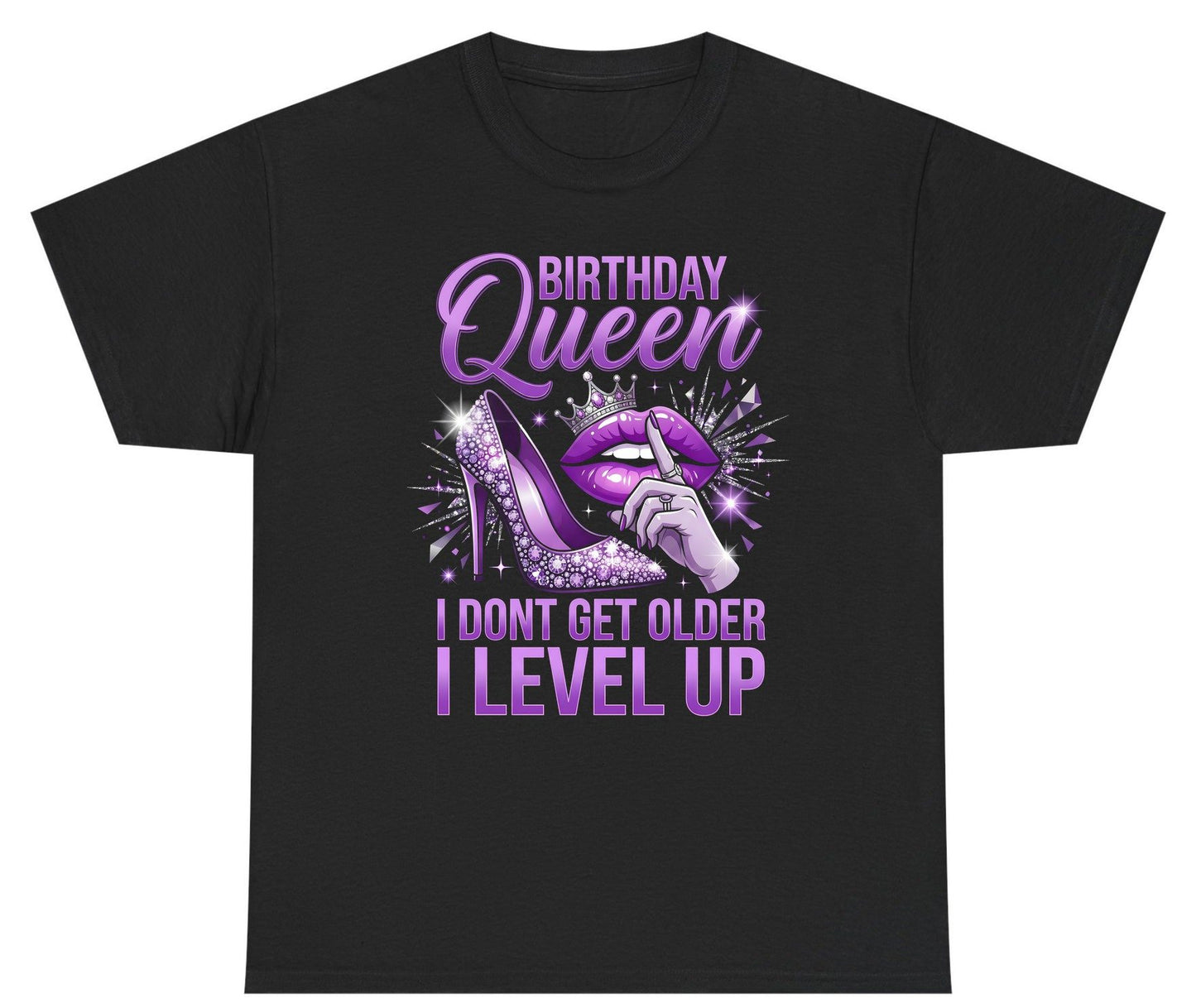 Birthday Queen I Don't Get Older I Level Up birthday celebration Youth T-Shirt Black product mockup