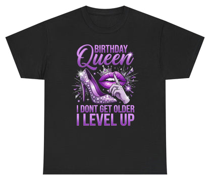 Birthday Queen I Don't Get Older I Level Up birthday celebration Youth T-Shirt Black product mockup