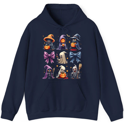 Spooky Cute Halloween Characters Halloween characters Hoodie Navy product mockup