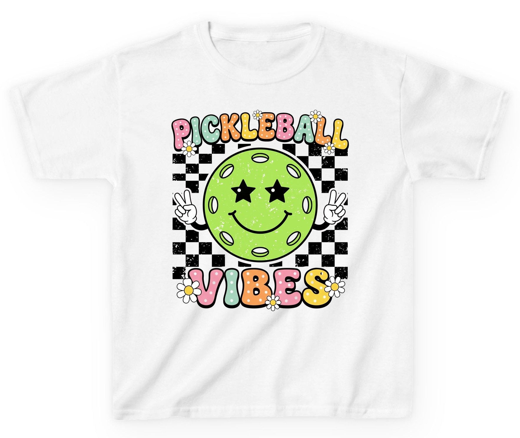 Pickleball Vibes pickleball Youth T-Shirt White product mockup