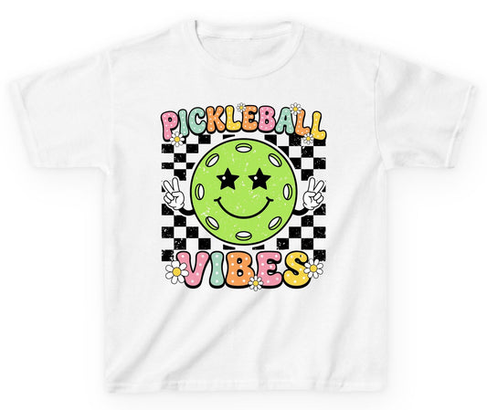 Pickleball Vibes pickleball Youth T-Shirt White product mockup