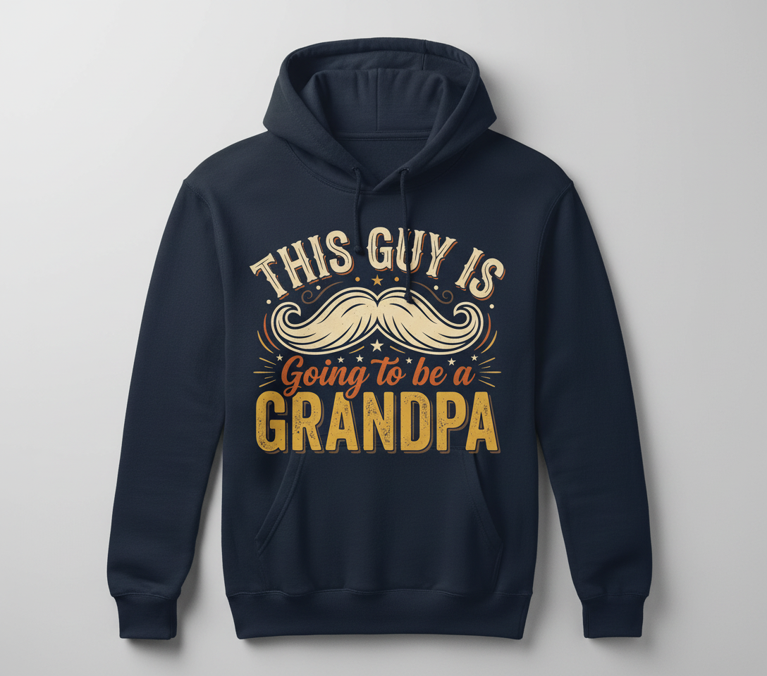 This Guy Is Going To Be A Grandpa Pregnancy Announcement Design Hoodie - Navy