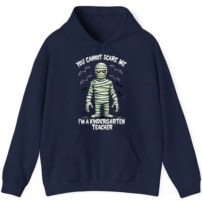 You Cannot Scare Me I'm a Kindergarten Teacher kindergarten teacher Hoodie Navy product mockup