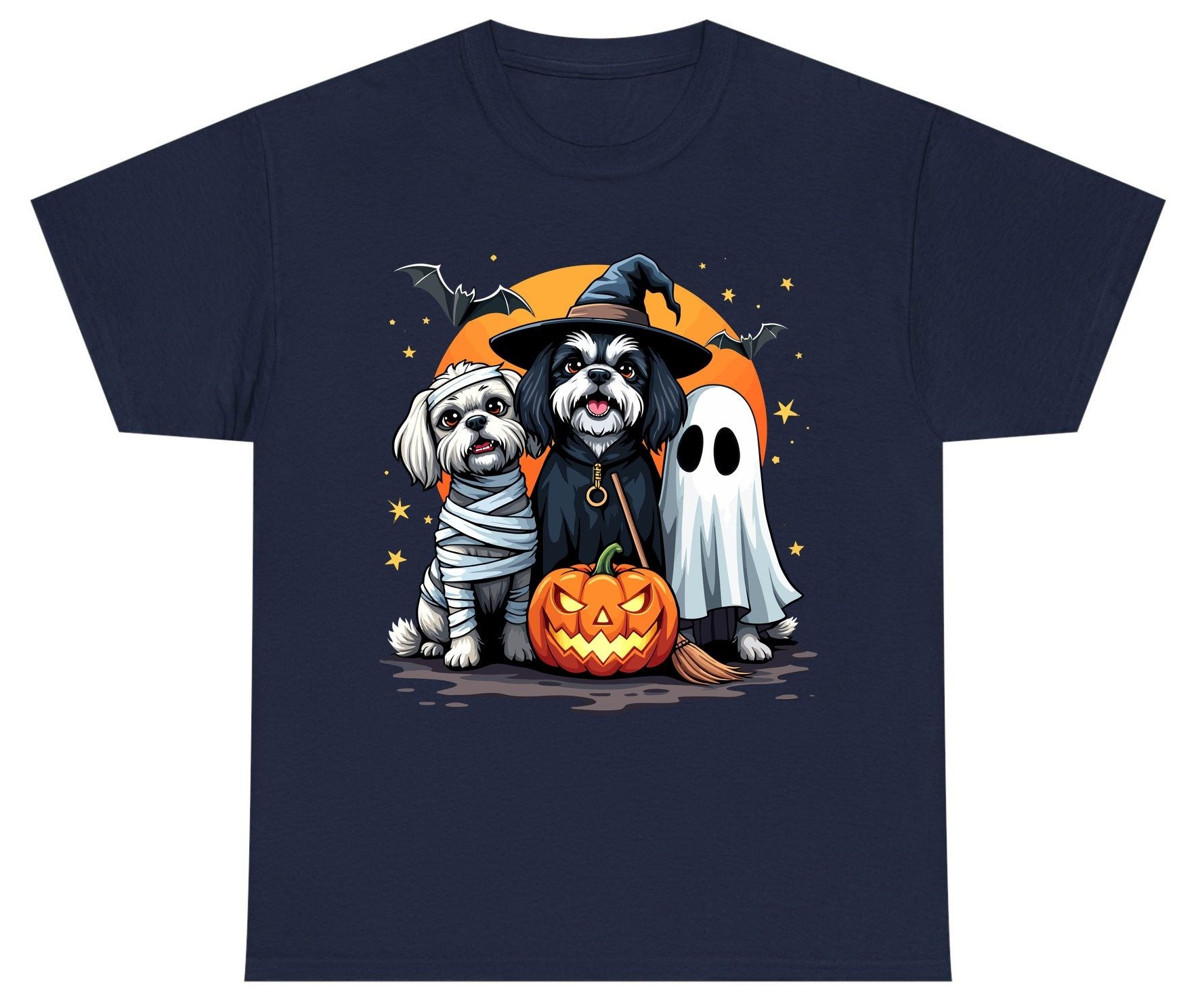 Halloween Dogs Costumes Halloween dogs Youth T-Shirt Navy product mockup