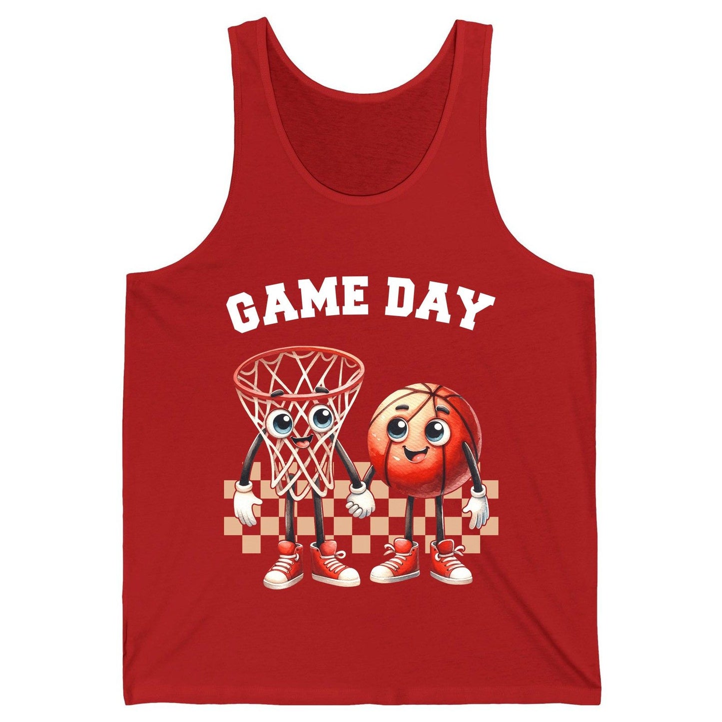 Game Day basketball Tank Top Red product mockup