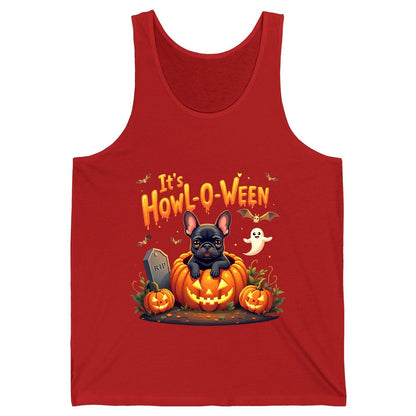 It's Howl-O-Ween french bulldog Tank Top Red product mockup