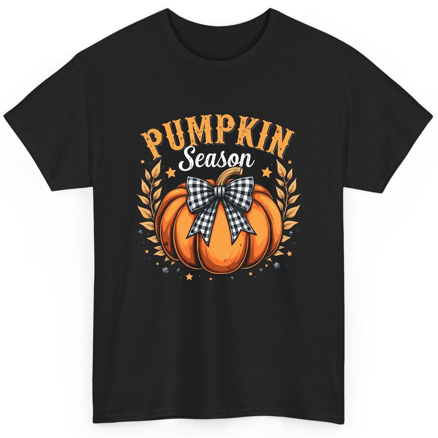 Pumpkin Season fall T-Shirt Black product mockup