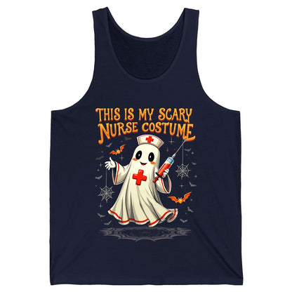 This Is My Scary Nurse Costume Halloween ghost nurse Tank Top Navy product mockup