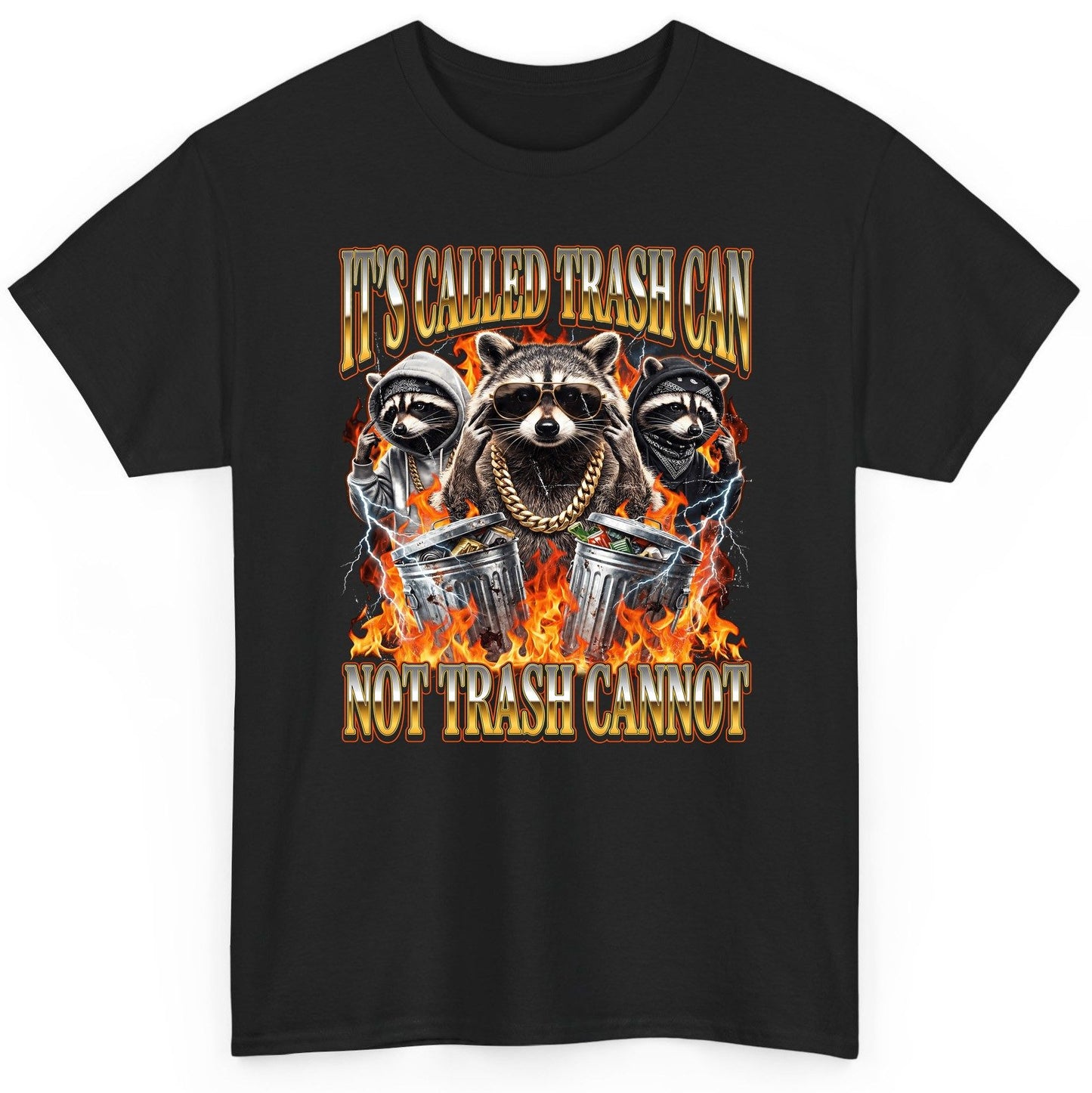 It's Called Trash Can Not Trash Cannot raccoon T-Shirt Black product mockup