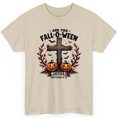 Are You Fall-O-Ween Jesus? christian Halloween T-Shirt Sand product mockup