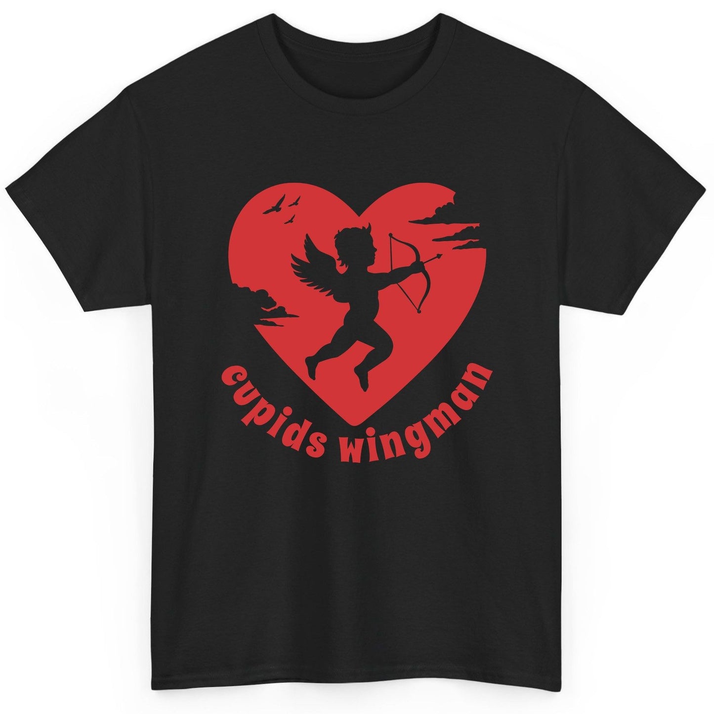 Cupids Wingman cupid T-Shirt Black product mockup