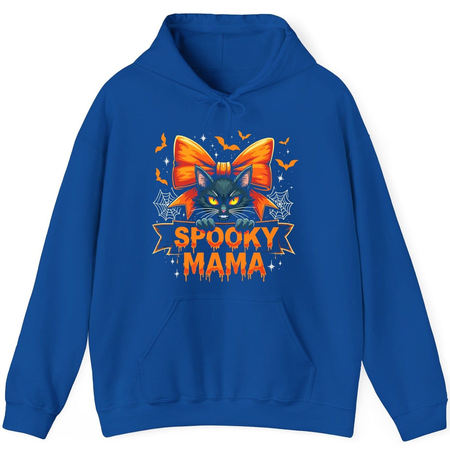 Spooky Mama black cat Hoodie Royal product mockup