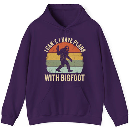 I Can't I Have Plans with Bigfoot bigfoot Hoodie Purple product mockup