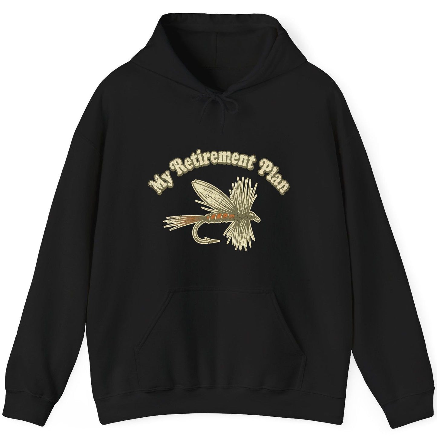 My Retirement Plan fly fishing Hoodie Black product mockup