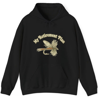My Retirement Plan fly fishing Hoodie Black product mockup