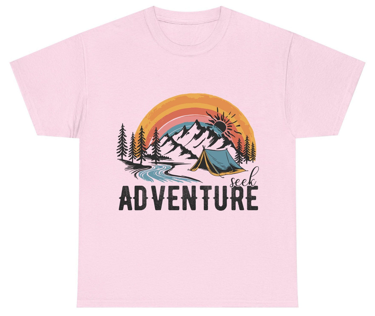 Seek Adventure camping Youth T-Shirt Light Pink product mockup