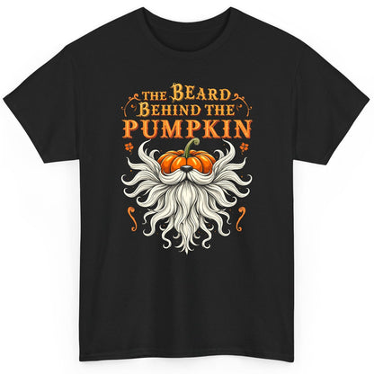 The Beard Behind the Pumpkin bearded dad T-Shirt Black product mockup