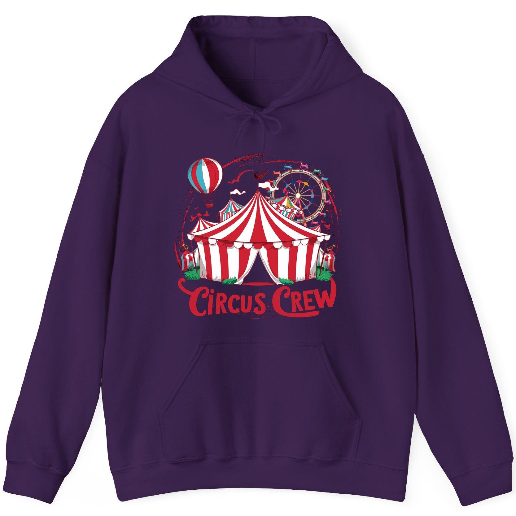 Circus Crew circus Hoodie Purple product mockup
