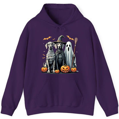 Halloween Weimaraner Dogs Halloween weimaraner dogs Hoodie Purple product mockup