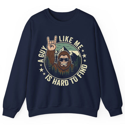 A Guy Like Me Is Hard to Find bigfoot Sweatshirt Navy product mockup