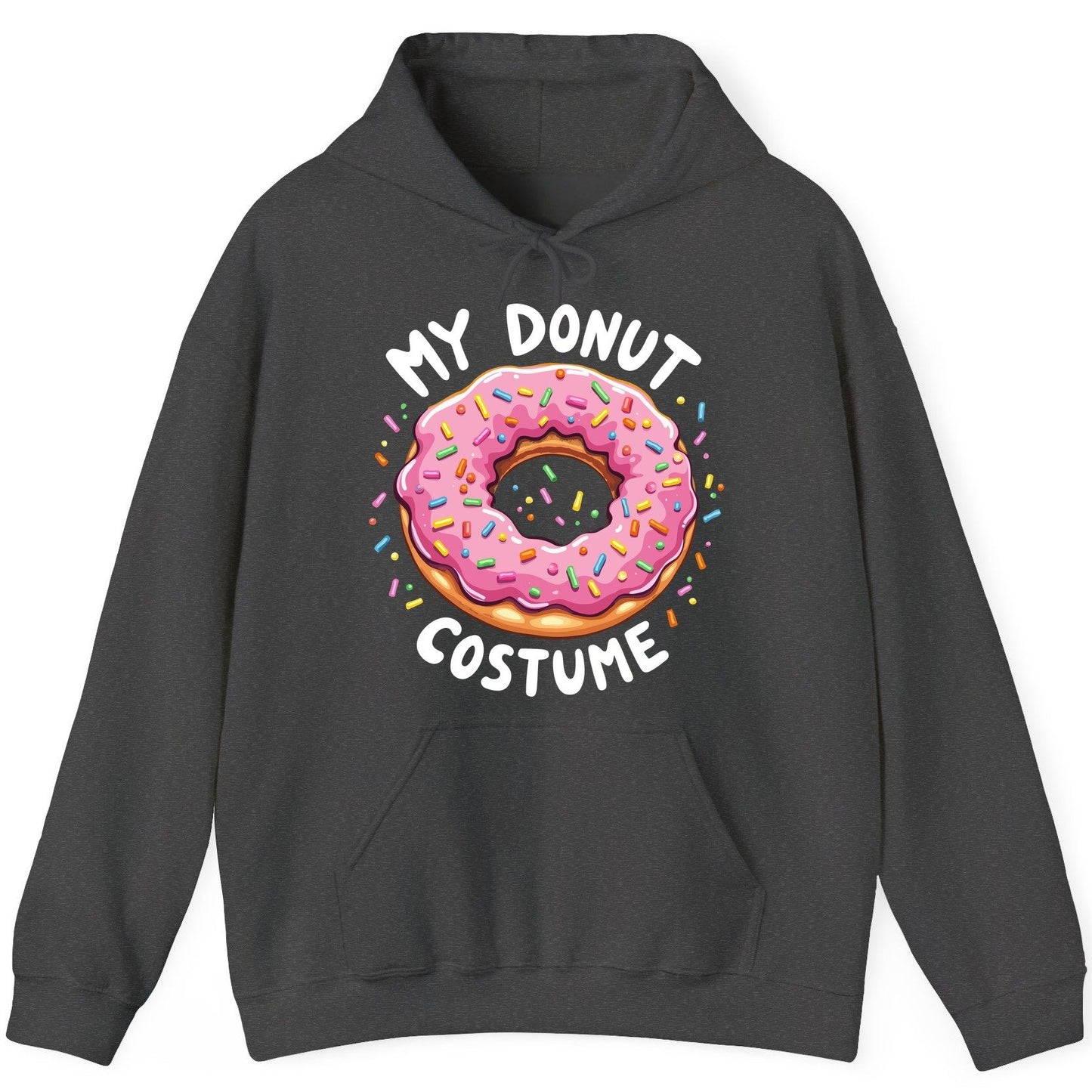 My Donut Costume donut Hoodie Dark Heather product mockup