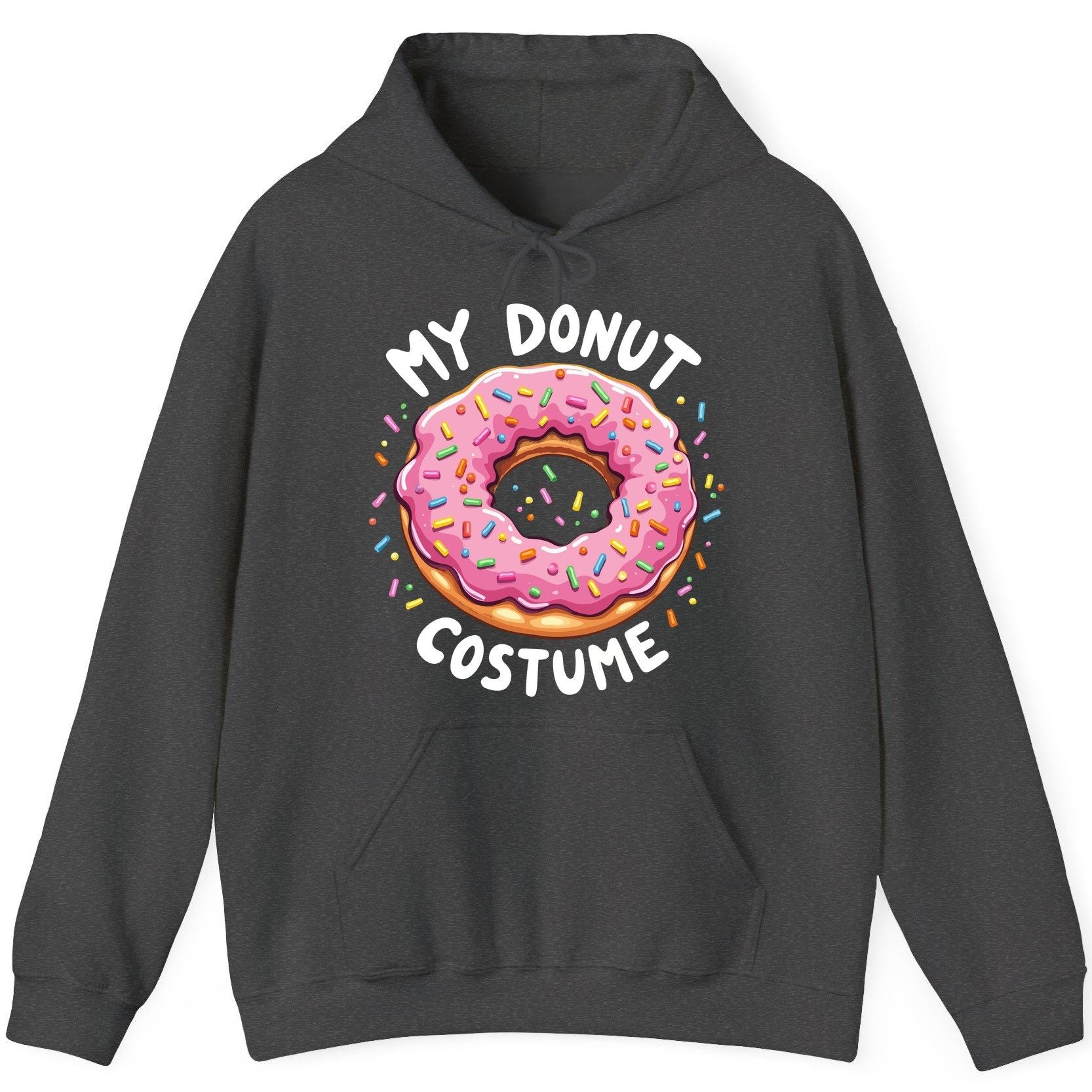 My Donut Costume donut Hoodie Dark Heather product mockup