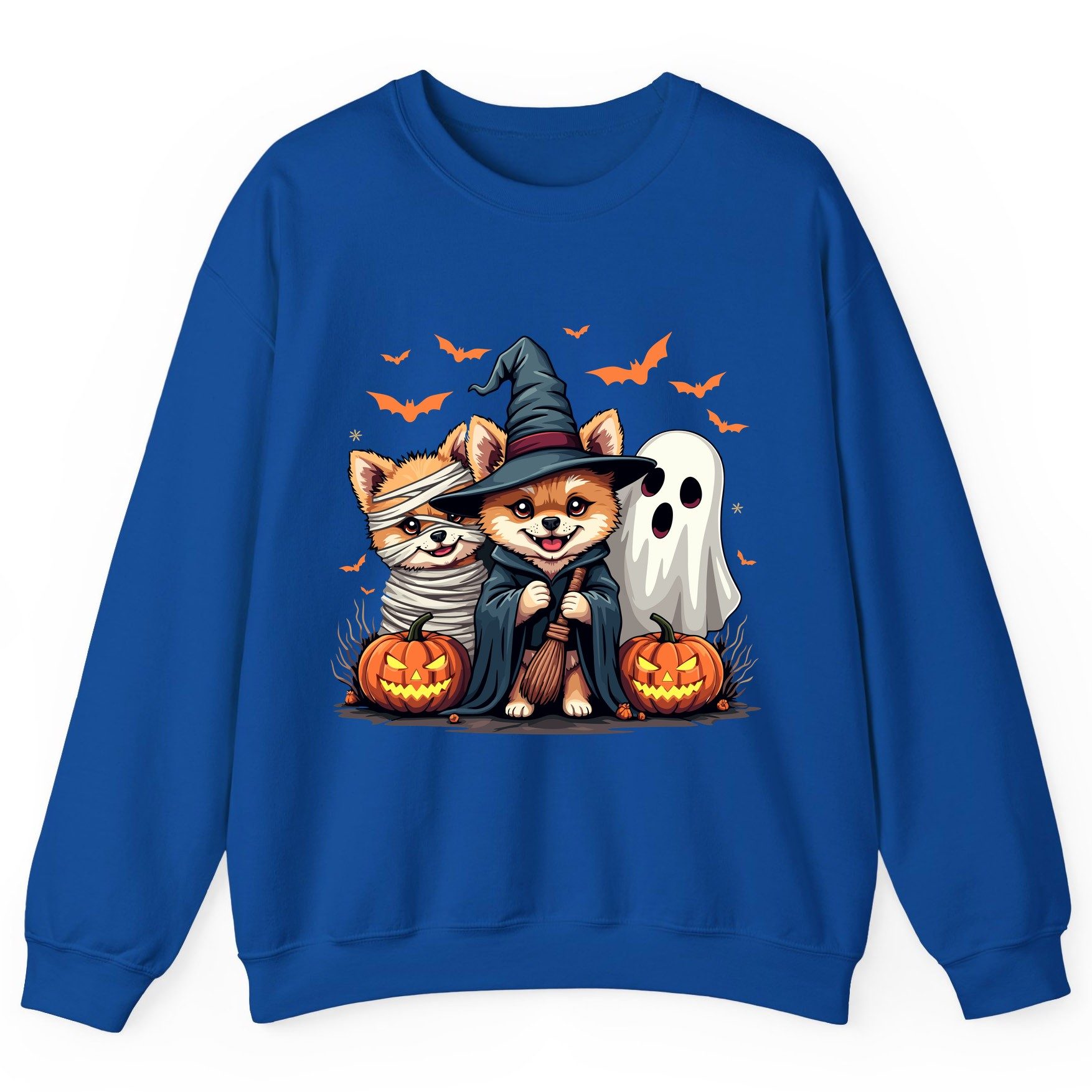 Cute Halloween Corgi Dogs Halloween corgis Sweatshirt Royal product mockup
