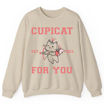 Cupicat Est 1823 for You cupid cat Sweatshirt Sand product mockup