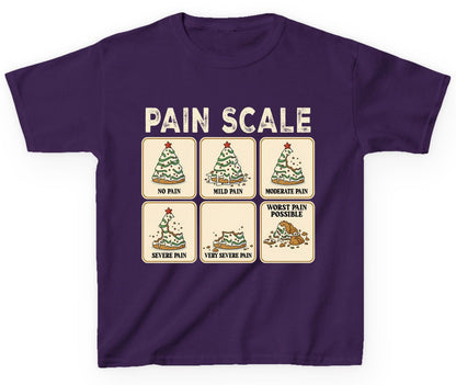 Pain Scale Christmas cookie pain scale Youth T-Shirt Purple product mockup