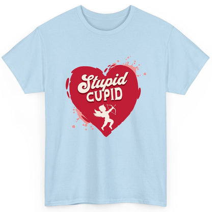 Stupid Cupid anti-Valentine's Day T-Shirt Light Blue product mockup