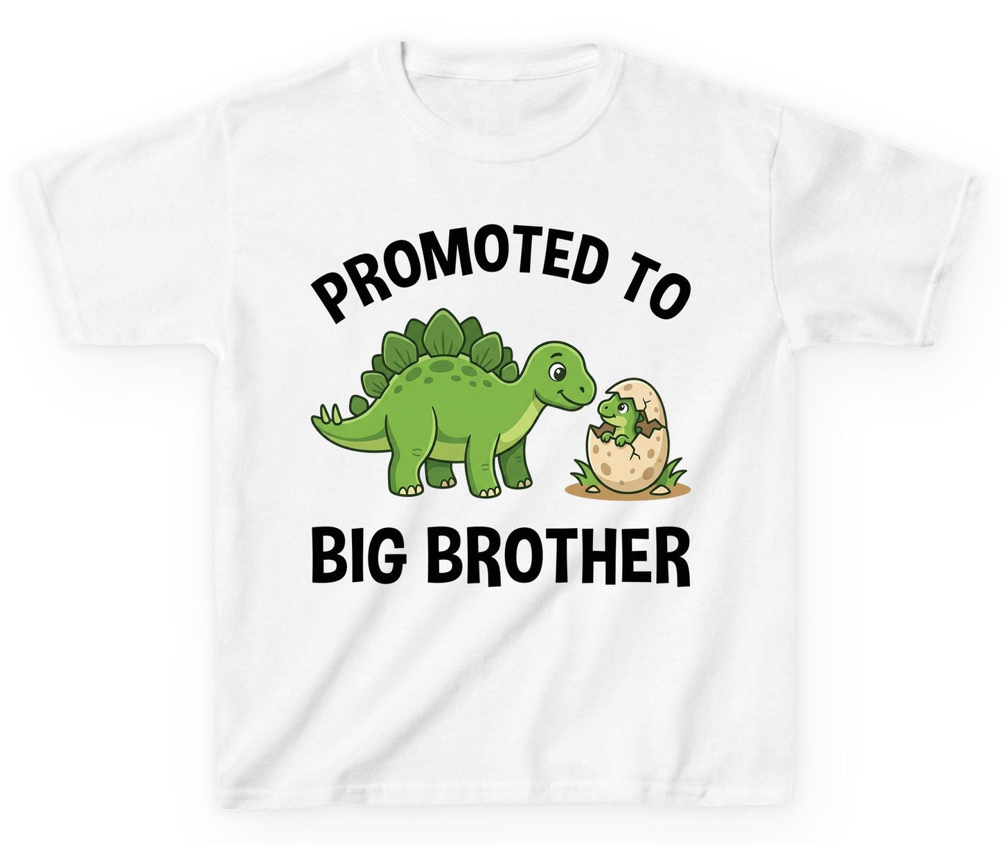 Promoted to Big Brother Dinosaur Youth T-Shirt - product mockup - White
