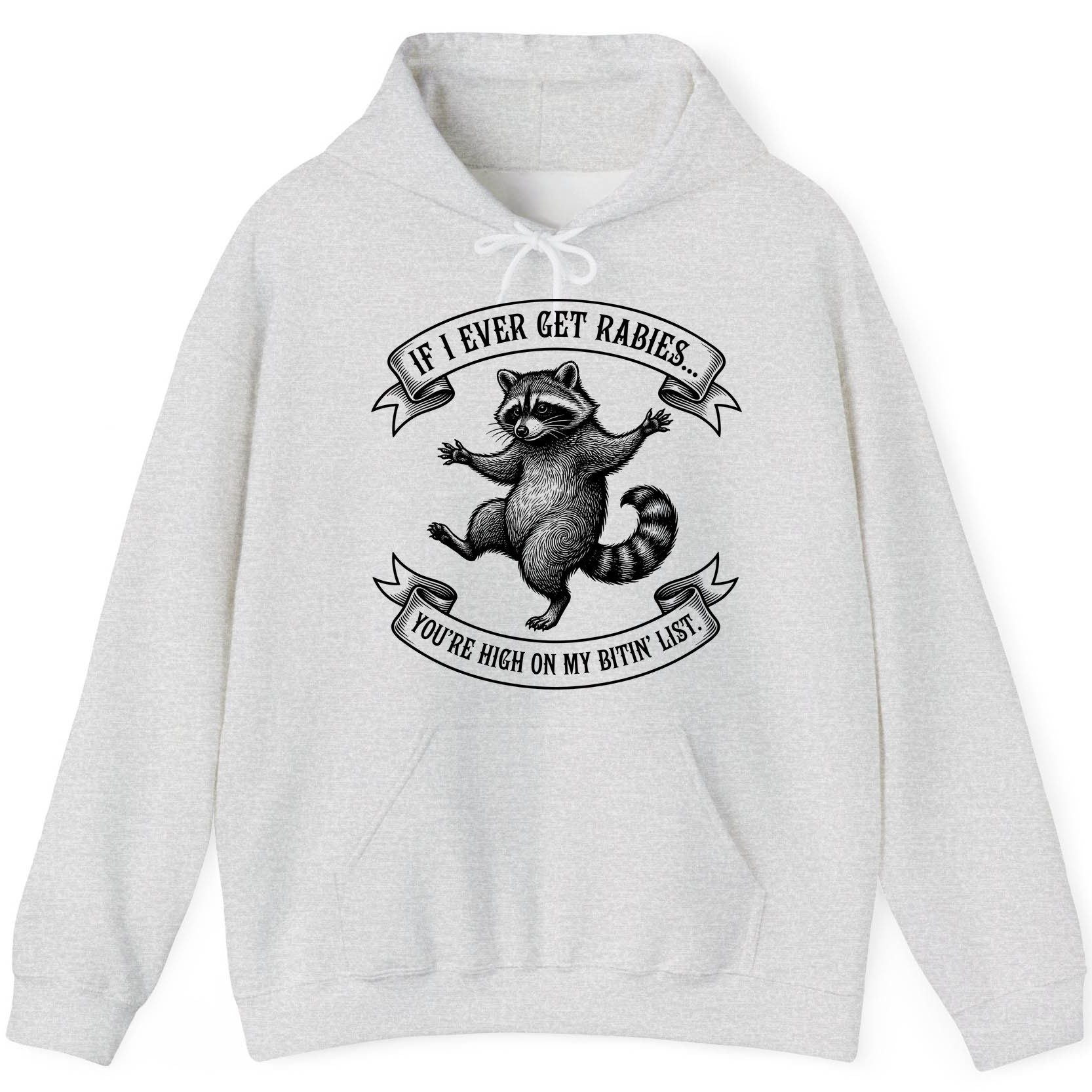 Subtle Raccoon Sketch raccoon Hoodie Ash product mockup