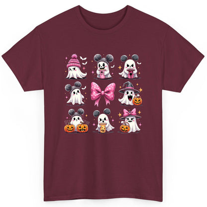 Cute Pink Halloween Ghosts Halloween ghosts T-Shirt Maroon product mockup