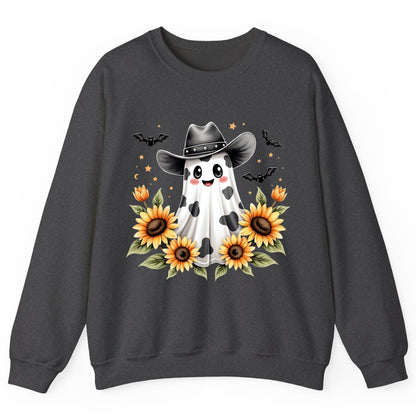Cowboy Ghost Sunflowers cowboy ghost Sweatshirt Dark Heather product mockup