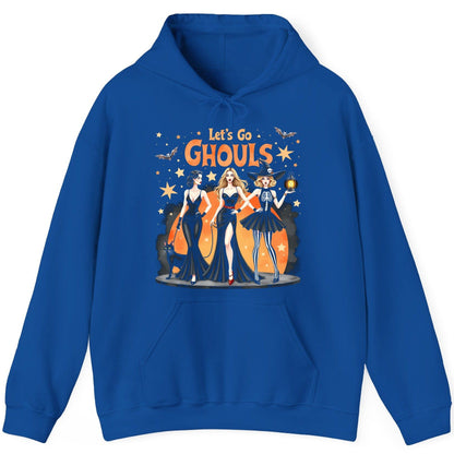 Let's Go Ghouls Halloween women Hoodie Royal product mockup