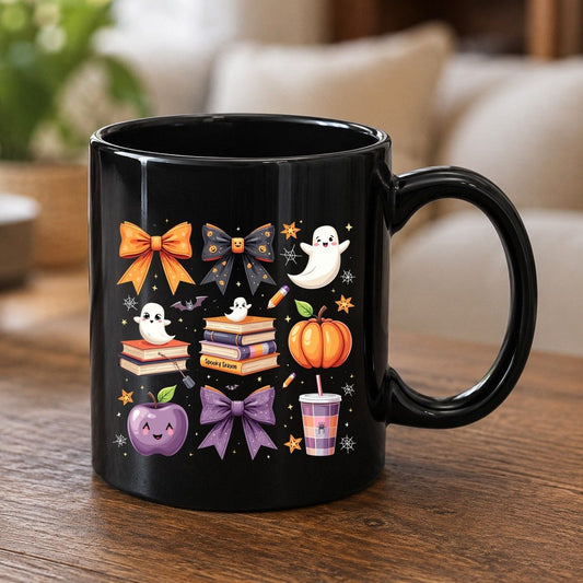 Spooky Season Halloween Black Mug Black product mockup