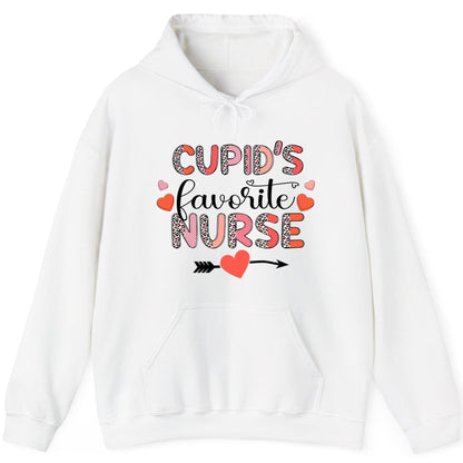 Cupid's Favorite Nurse nurse Hoodie White product mockup
