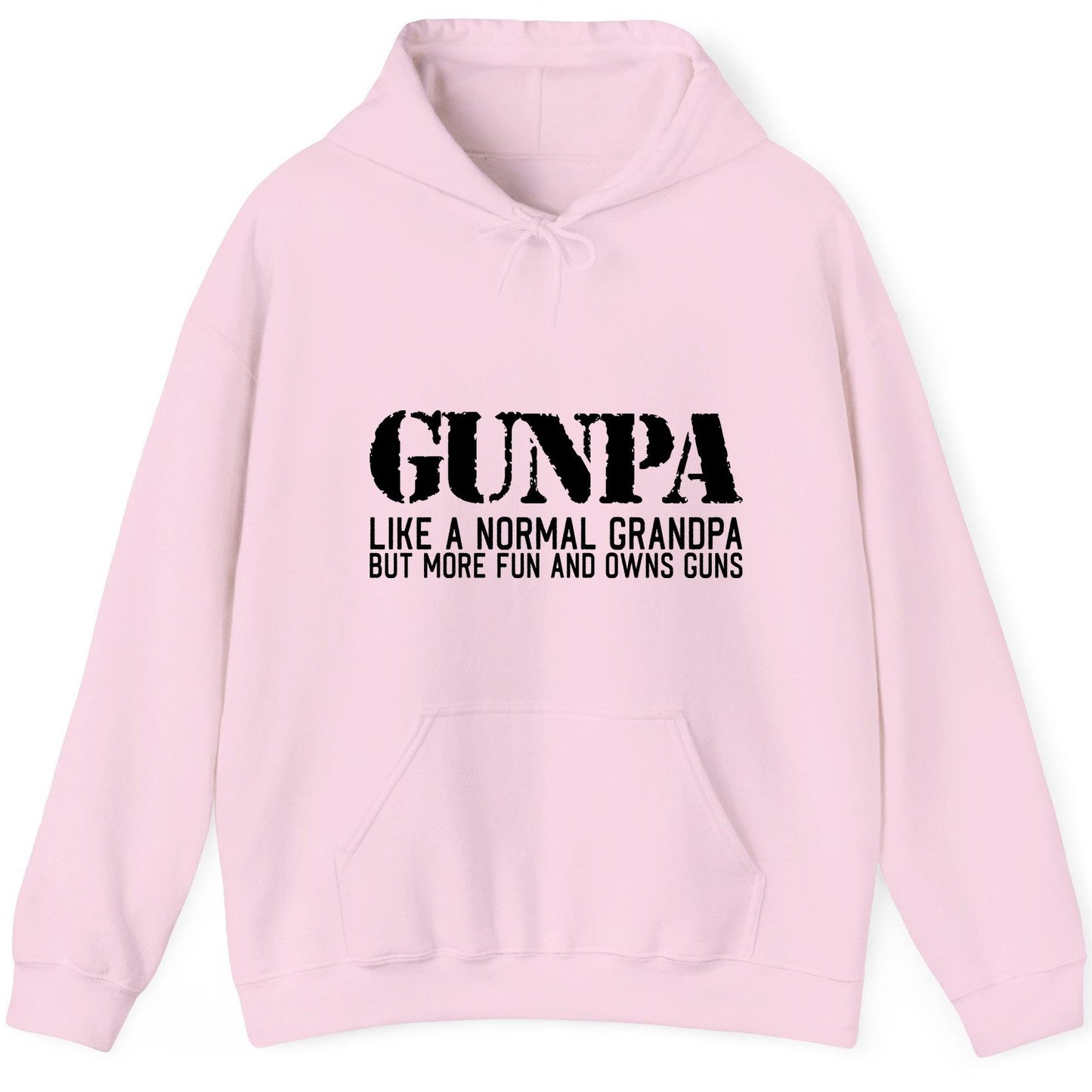 Gunpa Like a Normal Grandpa but More Fun and Owns Guns gun owning grandpa Hoodie Light Pink product mockup