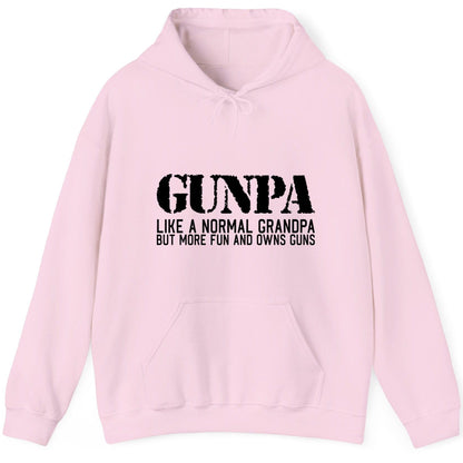 Gunpa Like a Normal Grandpa but More Fun and Owns Guns gun owning grandpa Hoodie Light Pink product mockup