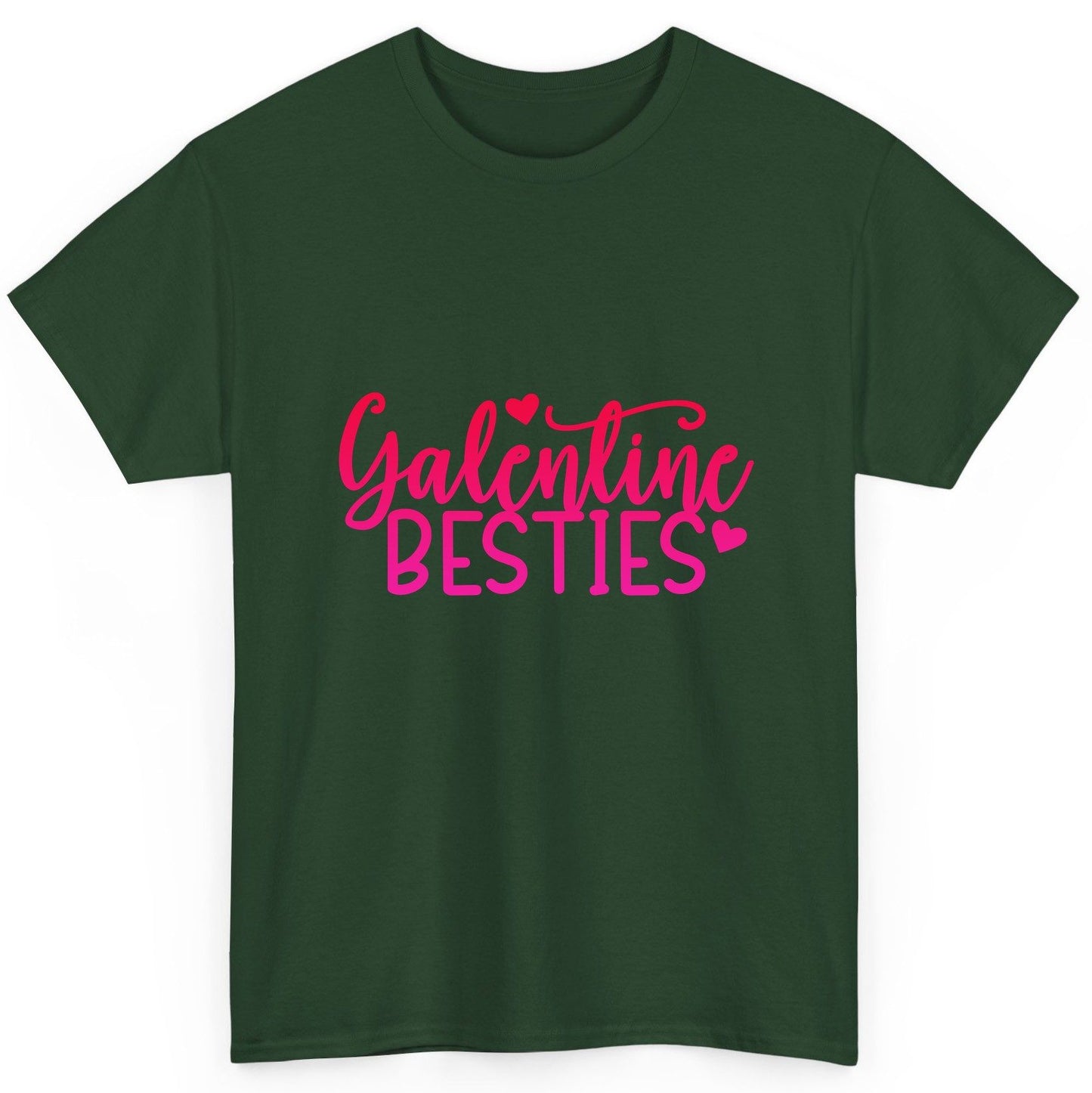 Galentine Besties galentine's day T-Shirt Forest Green product mockup