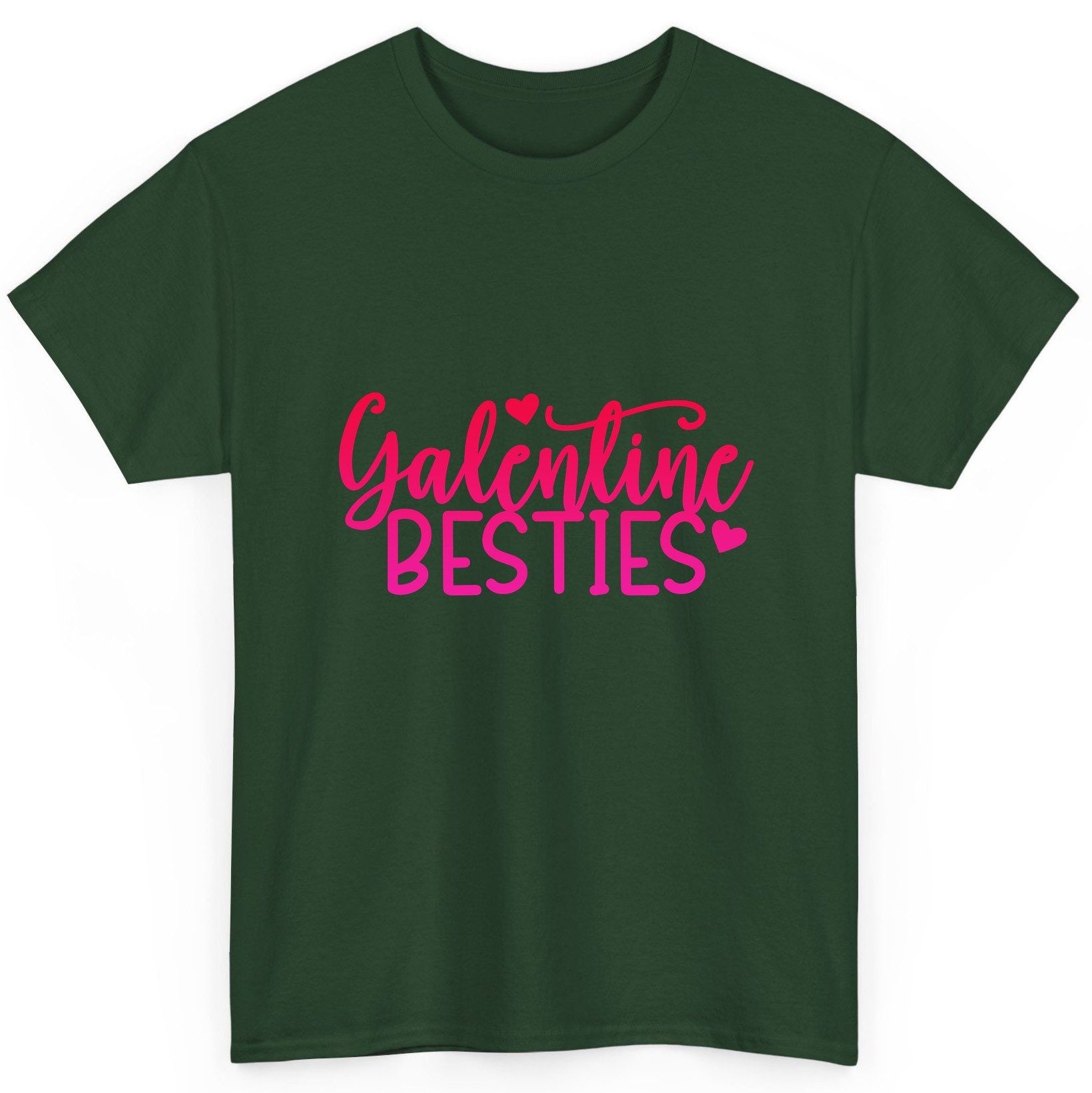 Galentine Besties galentine's day T-Shirt Forest Green product mockup