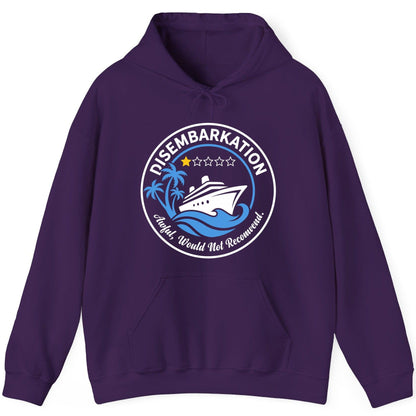 Disembarkation Awful, Would Not Recommend cruising Hoodie Purple product mockup