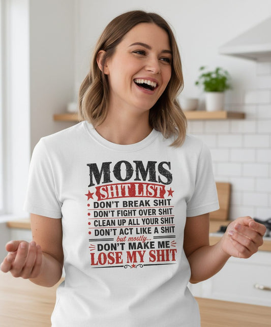 DON'T MAKE ME LOSE MY SHIT T-Shirt - lifestyle model mockup - White