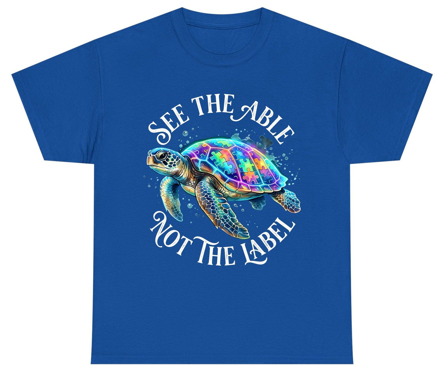 See the Able Not the Label Autism Awareness Youth T-Shirt - product mockup - Royal